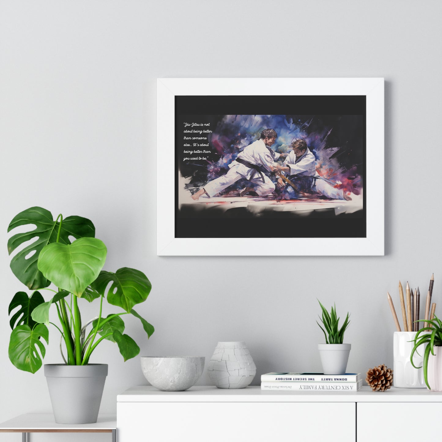 An Abstract Duel - Framed Horizontal Poster