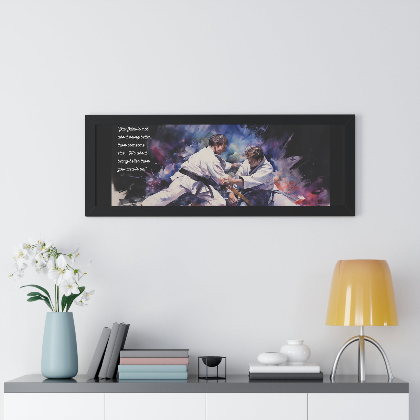 An Abstract Duel - Framed Horizontal Poster