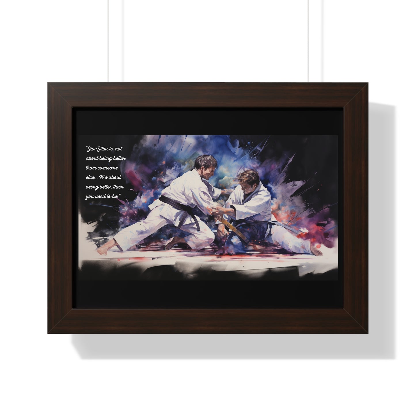 An Abstract Duel - Framed Horizontal Poster