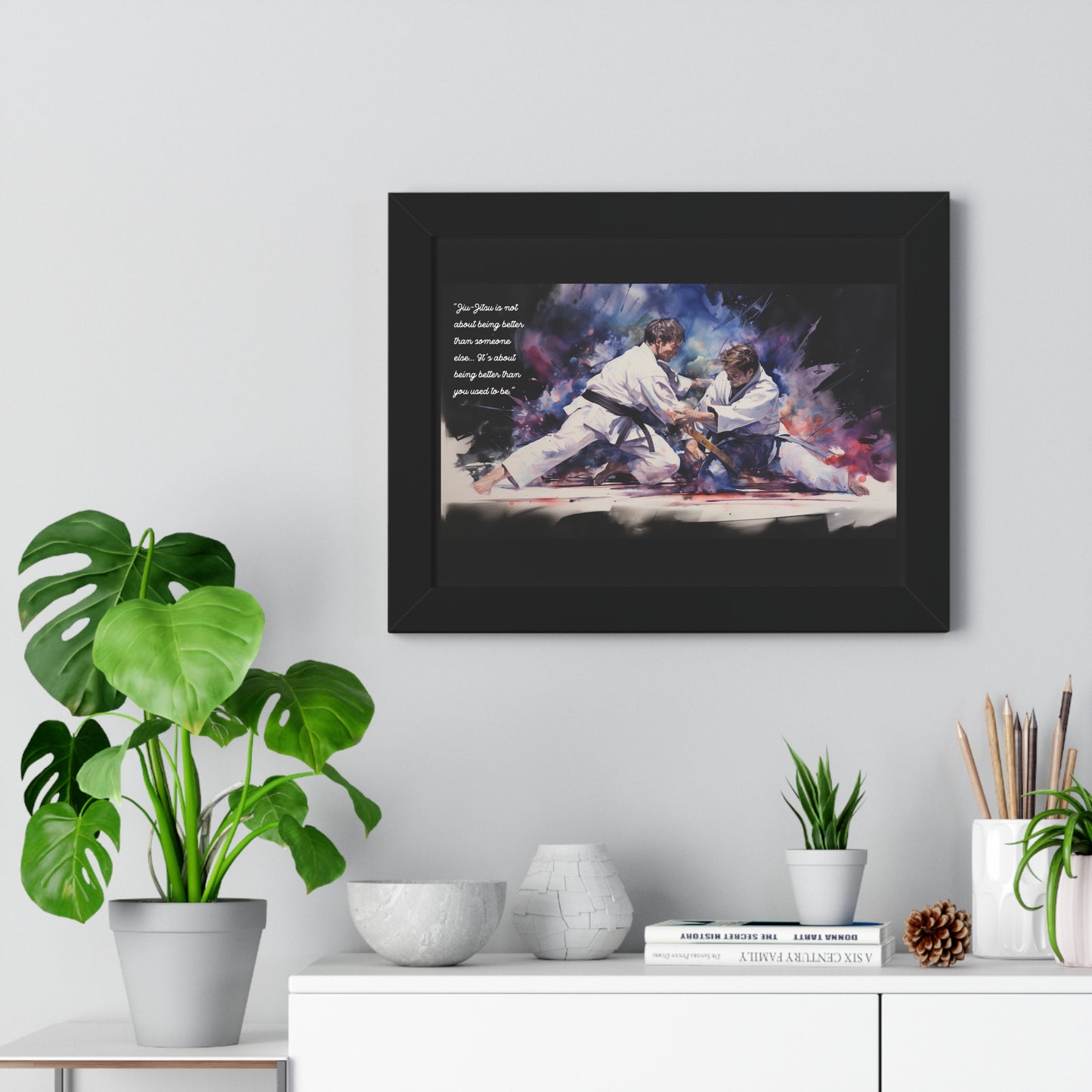 An Abstract Duel - Framed Horizontal Poster